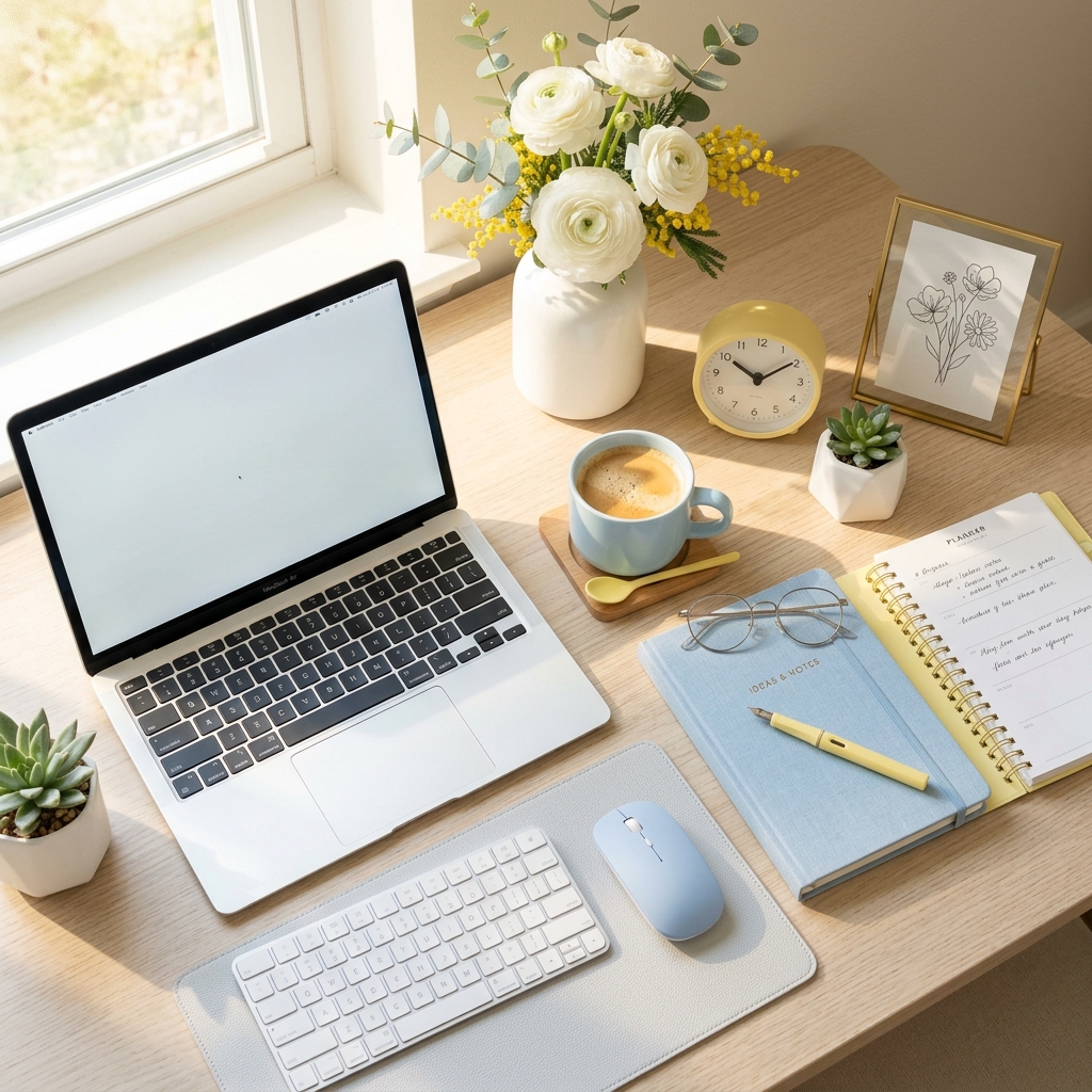 Aesthetic Desk Setup — minimal workspace inspiration